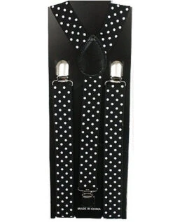 Black & White Dot Suspenders