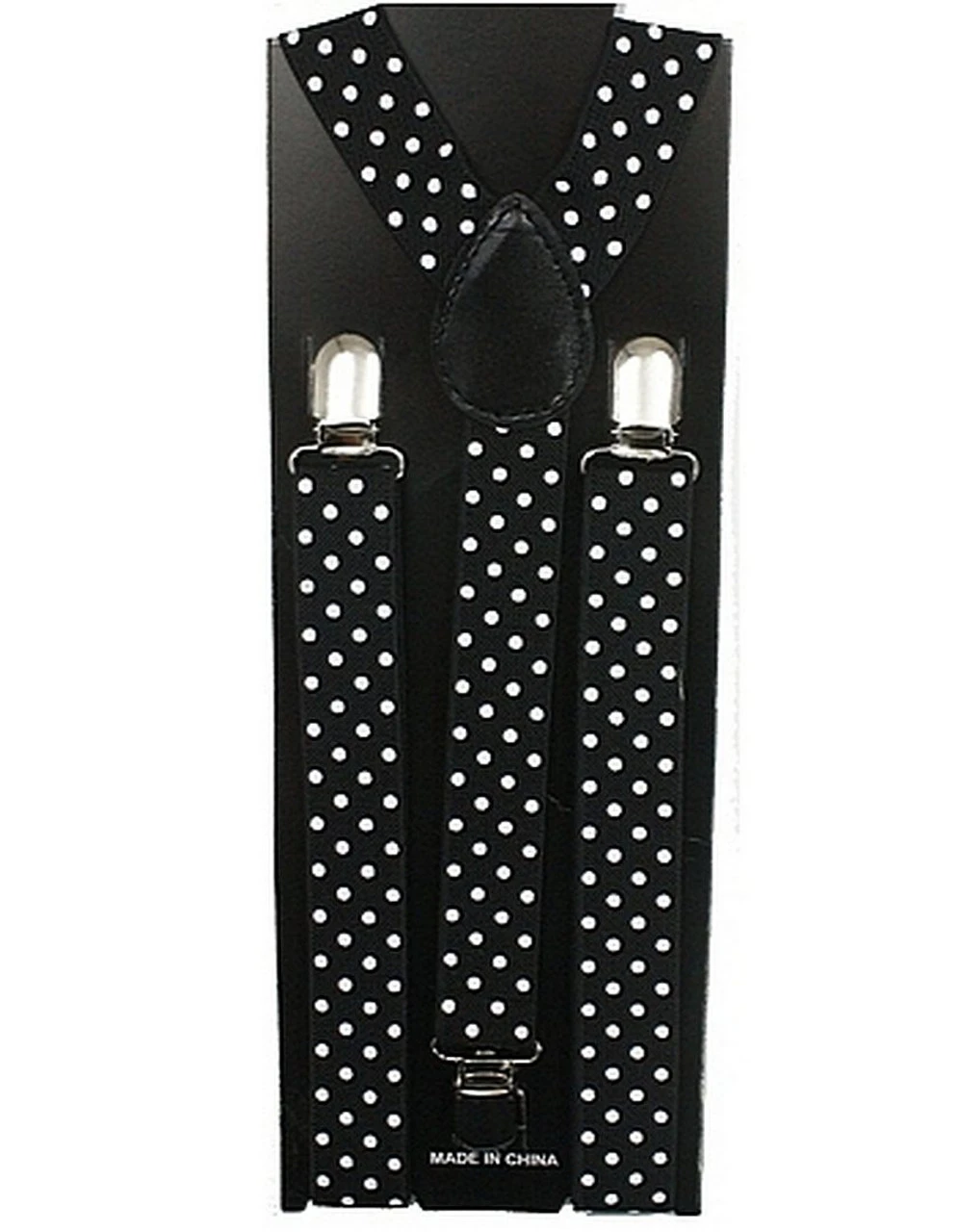 Black & White Dot Suspenders