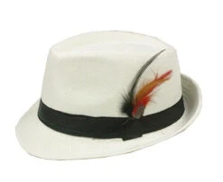 White Adult Fedora Hat