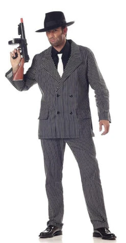 Costume De Gangster Rayé Pour Adultes