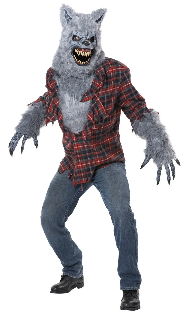 Costume Loup Garou Gris Pour Homme
