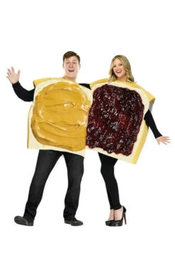 Costume De Couple De Tartines Au Beurre D'Arachide Et à La Confiture Pour Adulte