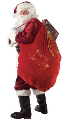 Sac Deluxe En Velours Rouge Du Père Noël