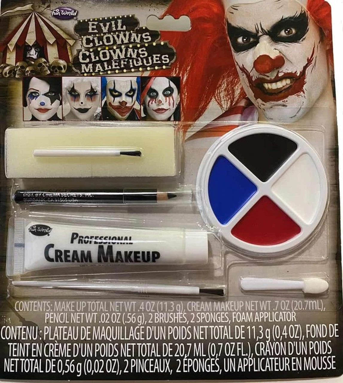Kit De Maquillage Clown Maléfique