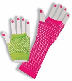 Fingerless Fishnet Glove Set