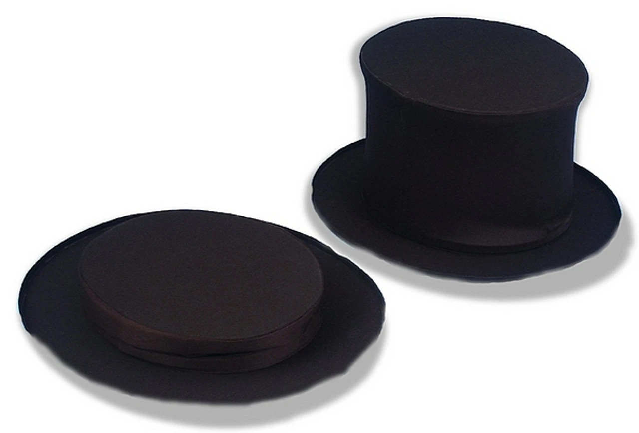 Chapeau Haut De Forme Pliable Noir
