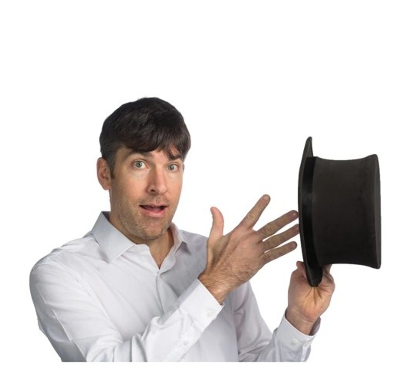 Chapeau Haut De Forme Pliable Noir â Image 2