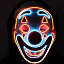 Light Up Rainbow Clown - Orange/Blue