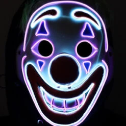 Light Up Rainbow Clown - Purple/Blue