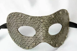 Fake Snakeskin Studded Mask