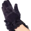Child Satin Gloves Black