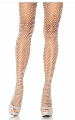 Collant En Filet Industriel Blanc - Taille Grande