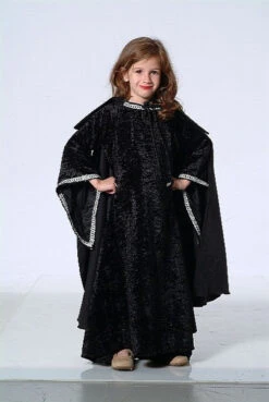 Déguisement Princesse Médiévale Noir Et Argent Fille