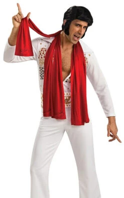 Foulard Long Et Rouge D'Elvis