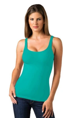 Sassybax Débardeur Moulant Soyeux Sans Couture Ocean