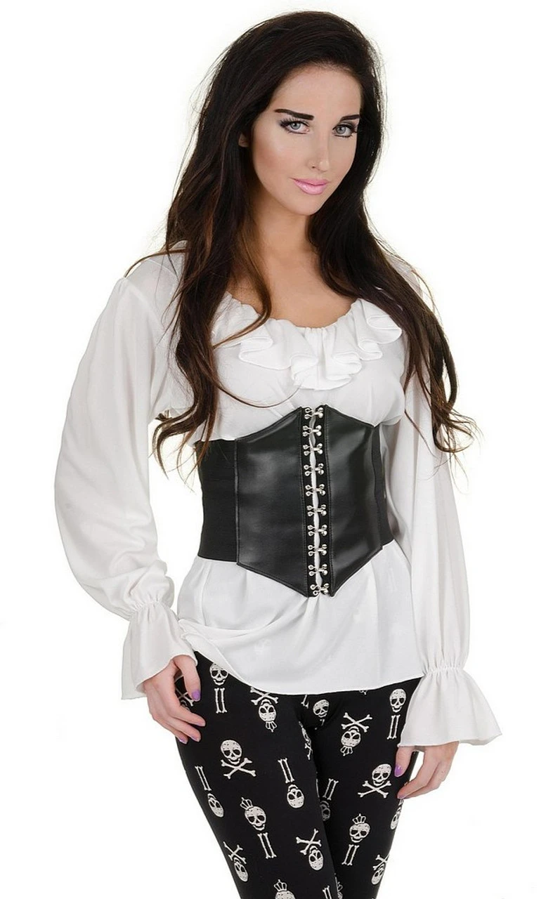 Blouse Blanche De Renaissance Froncée