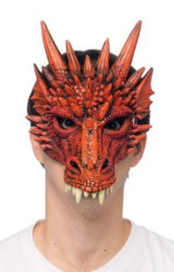 Masque De Dragon Rouge Moulant