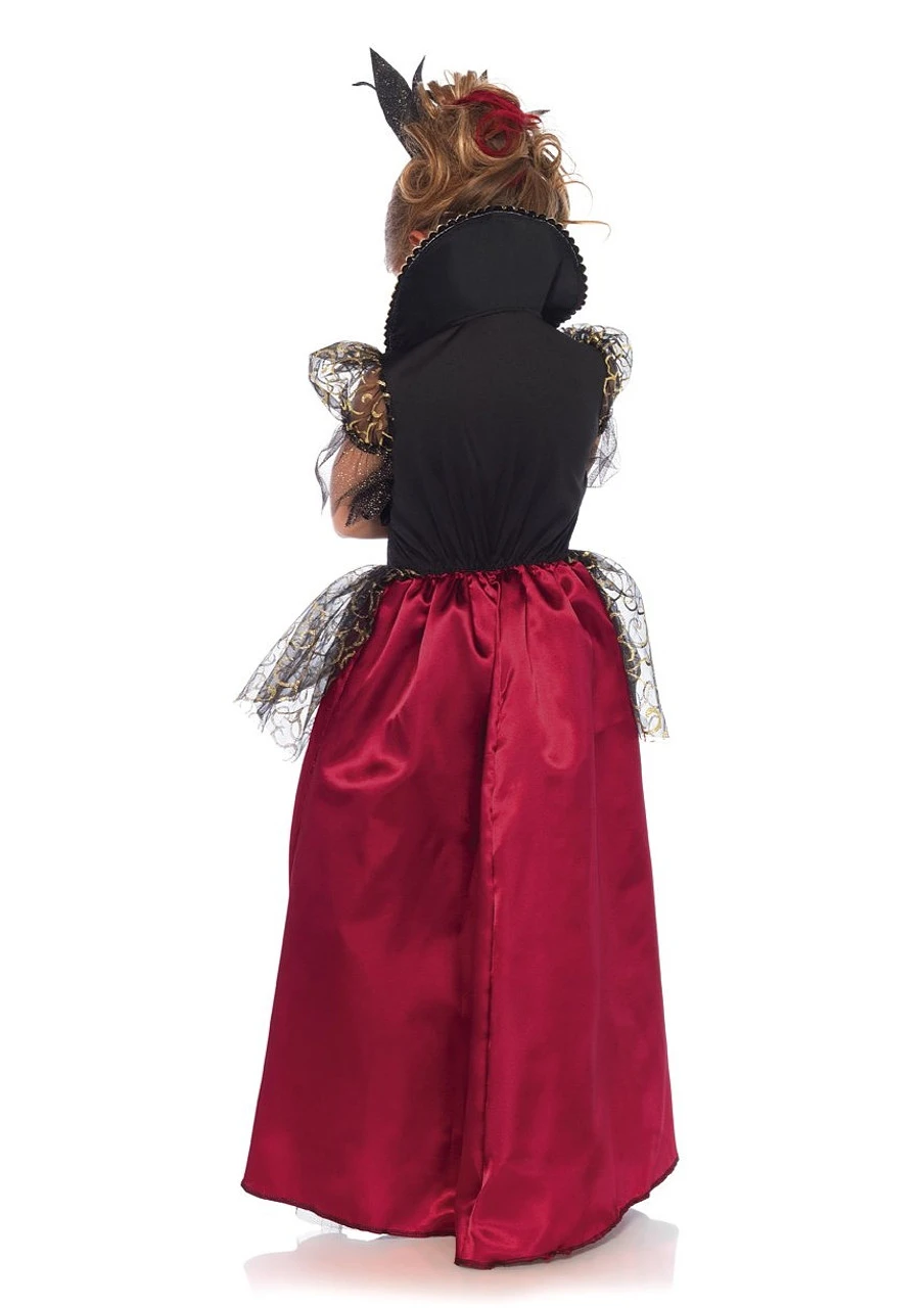 Costume De Reine De Coeur Deluxe Pour Fille – Image 2