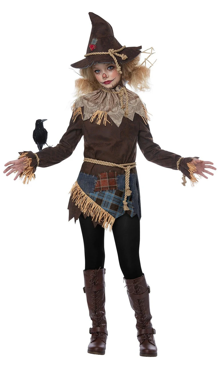 Costume D'Épouvantail Effrayant Fille