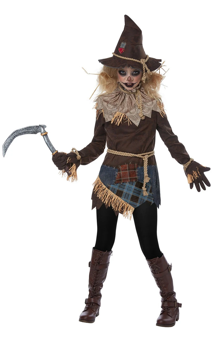 Costume D'Épouvantail Effrayant Fille – Image 2