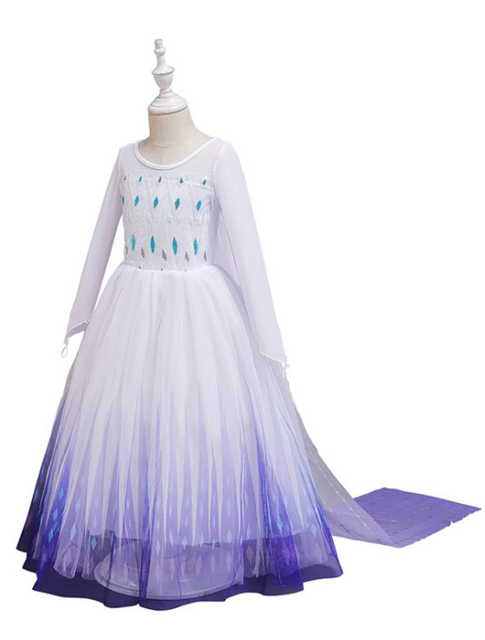 Robe Blanche D'Elsa Reine Des Neiges Pour Filles â Image 3