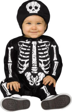 Costume De Bébé Squelette Blanc