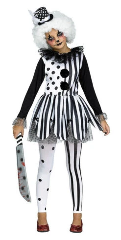 Costume De Clown Tueuse Jester Pour Fille