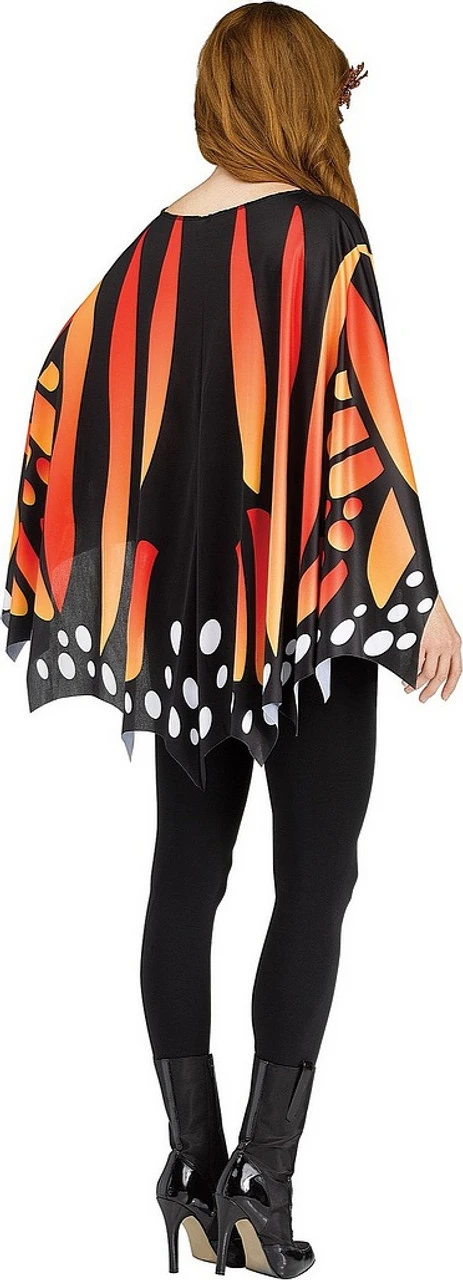Deguisement Poncho Papillon Monarque Orange Pour Femme – Image 2