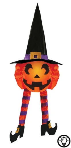 Décor De Citrouille Flottant Lumineux De 24 Pouces