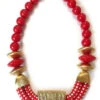 Collier Rouge Éclectique