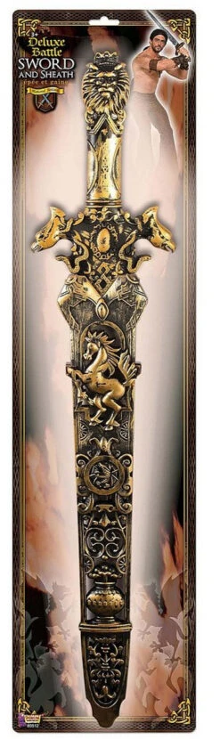 Épée Médiévale Bronze Deluxe Avec Fourreau 25"