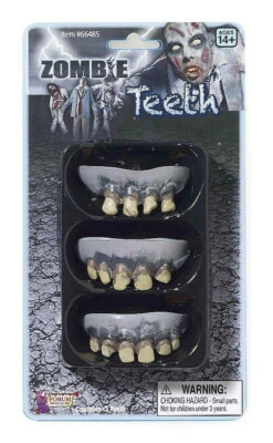 Paquet De 3 Sets De Dents De Zombie Pourrissantes