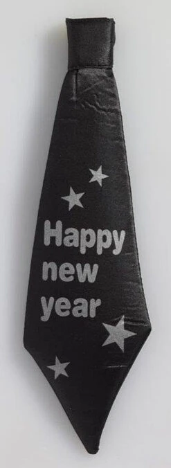 New Year's Tie Black &Silver