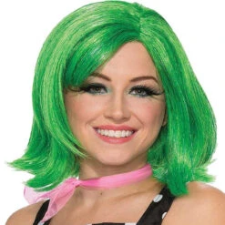 Perruque Verte De Fille Pixie