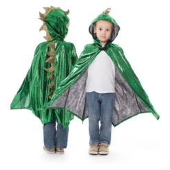 Cape De Dragon Vert/Or Pour Enfant
