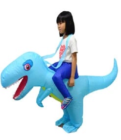 Costume De Dinosaure Bleu Gonflable Pour Bambins