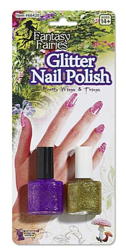 2 Vernis Ongles Paillette Or Et Violet