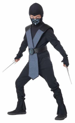 Mortal Combat Costume Dragon Ninja Bleu Pour Enfants
