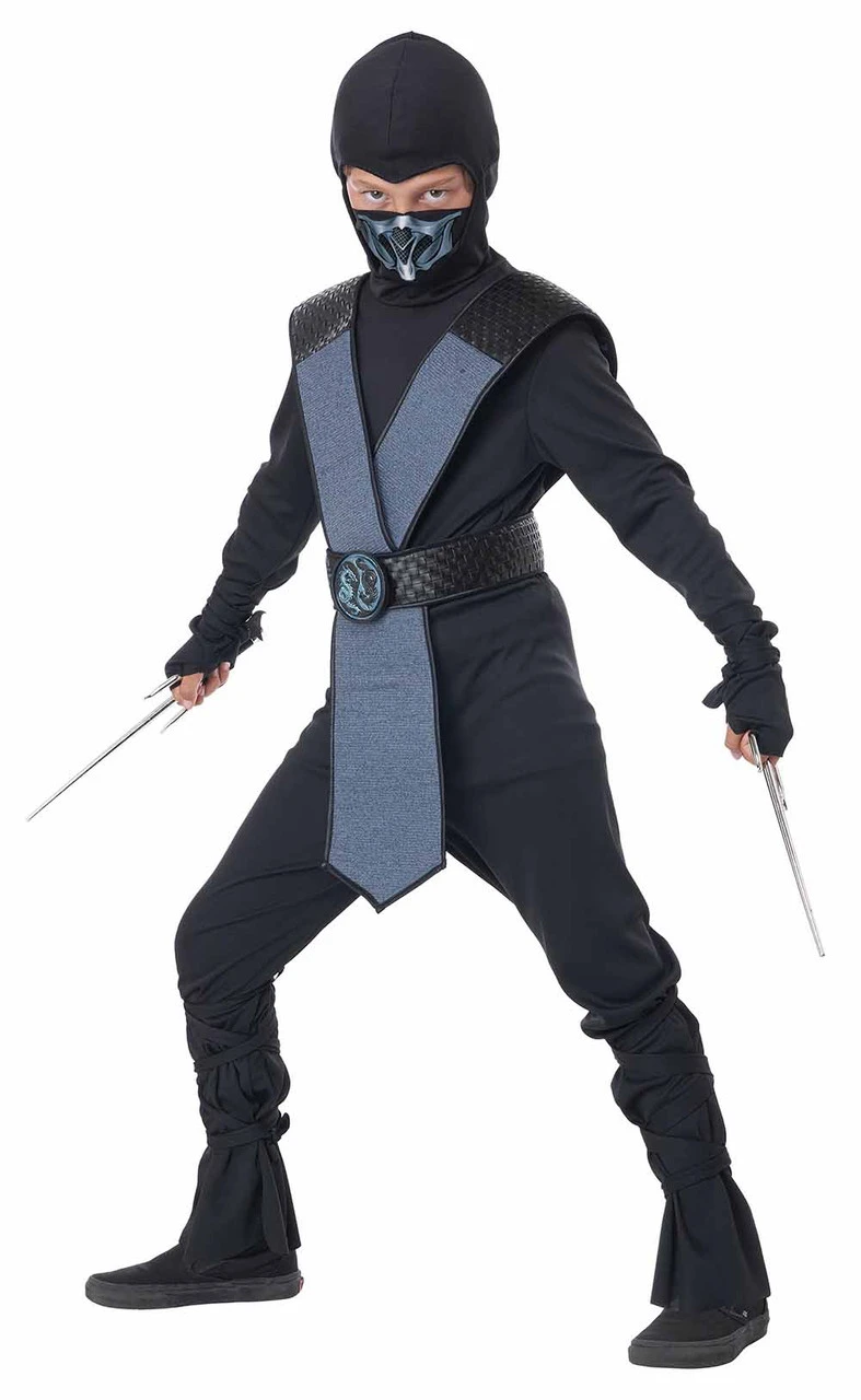 Mortal Combat Costume Dragon Ninja Bleu Pour Enfants