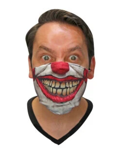 Masque En Tissu Blanc Clown Meurtrier