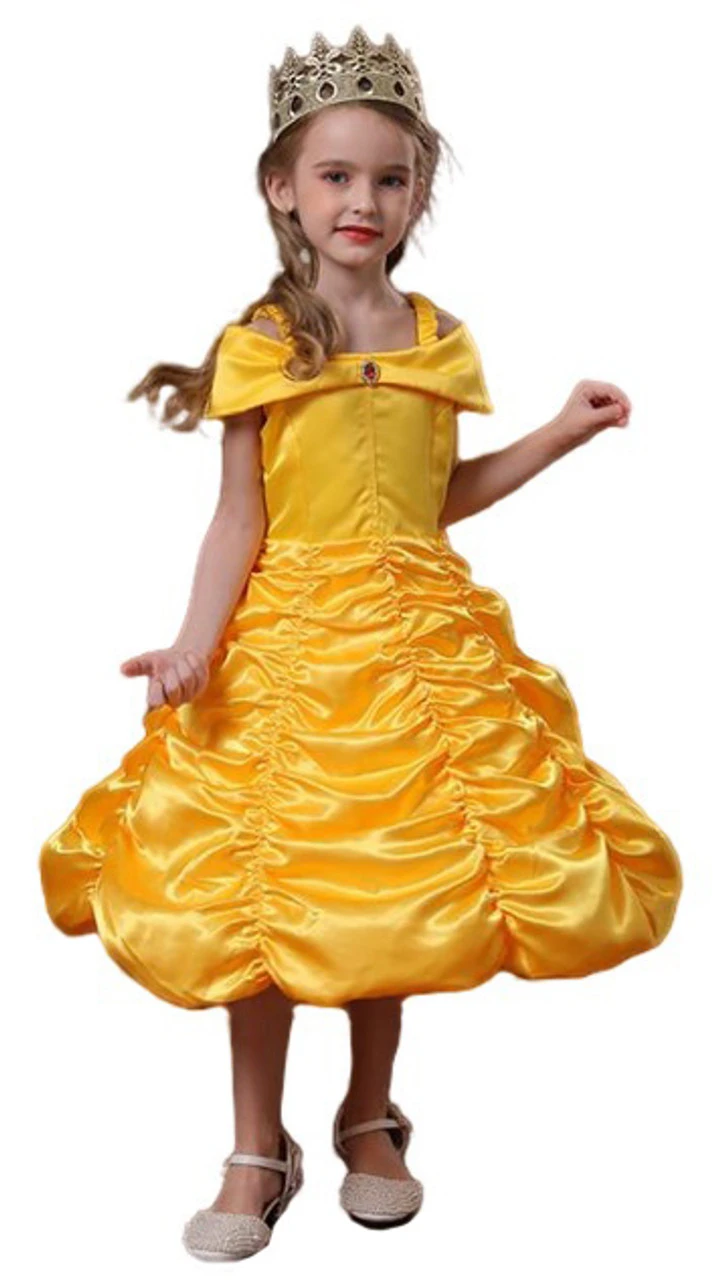 Costume De Belle Doré Pour Filles