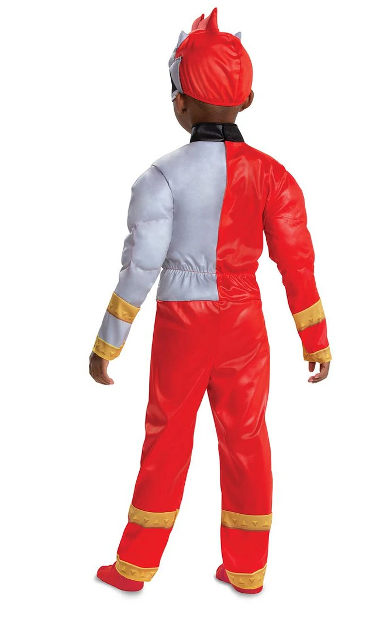 Costume De Ranger Rouge Dino Fury Muscle Pour Enfants – Image 2