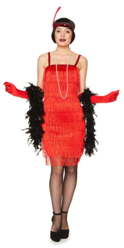 Robe De Flapper Rouge Pour Femmes