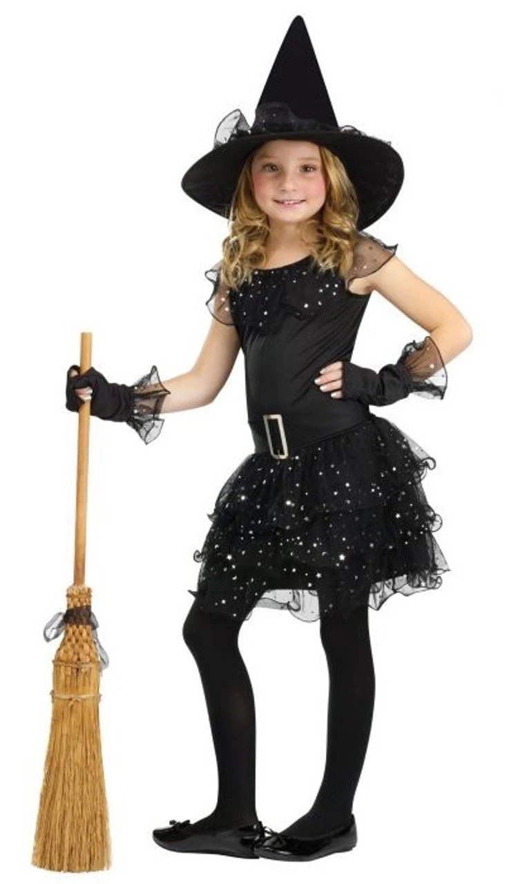 Costume De Sorcière Pailletée Pour Fille