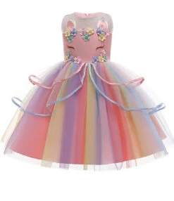 La Robe Licorne Rose Pour Filles