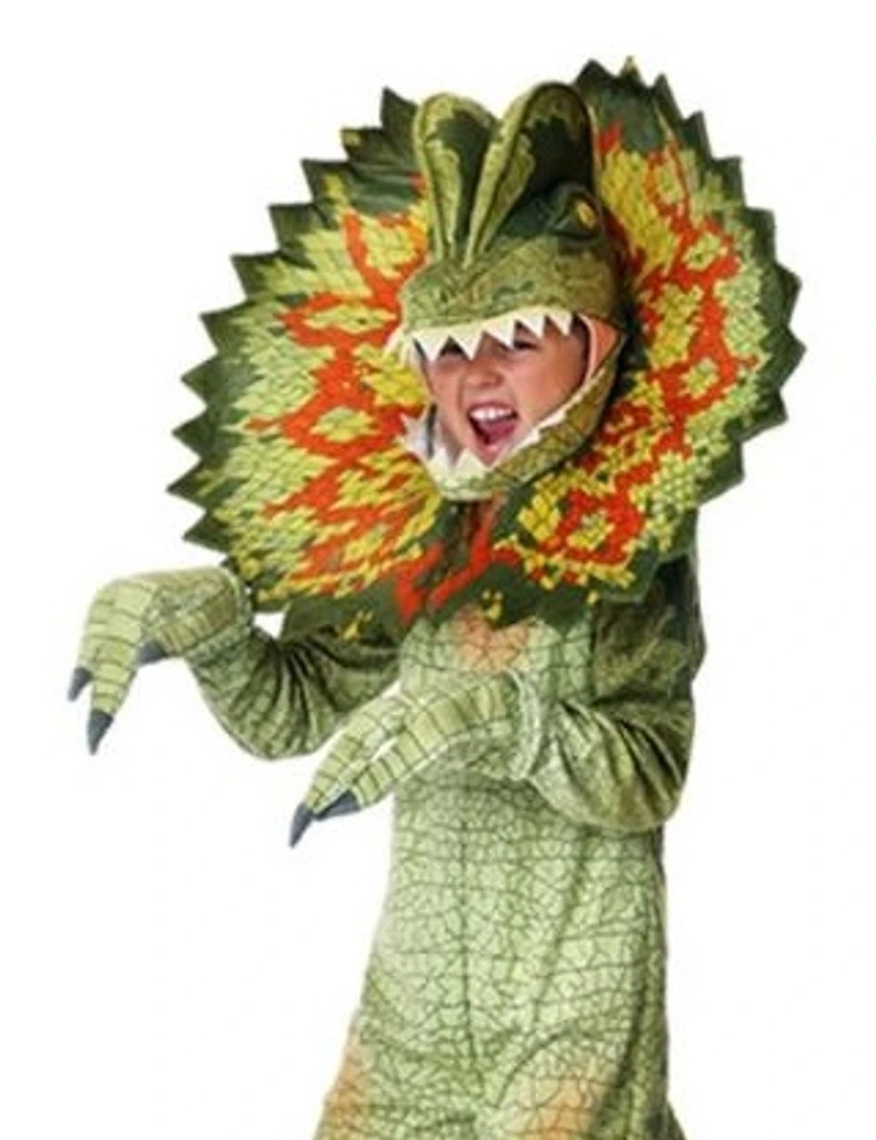 Costume Dinosaure Dilophosaure Vert Pour Enfants – Image 2