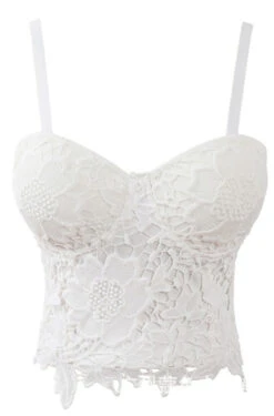 Corset Bustier Blanc Dentelle Romantique