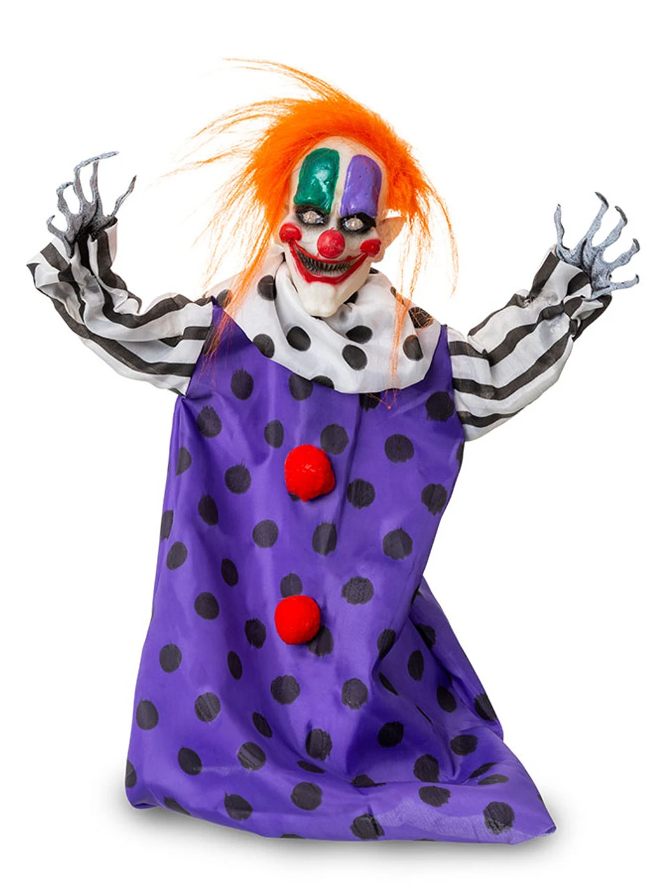 Clown Bondissant Avec Lumière Et Son