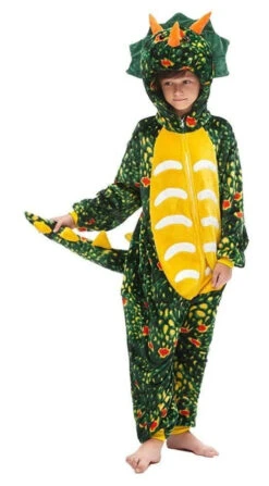 Costume Triceratops Vert Pour Enfants