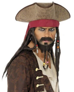 Pirate Hat Brown With Dreadlocks